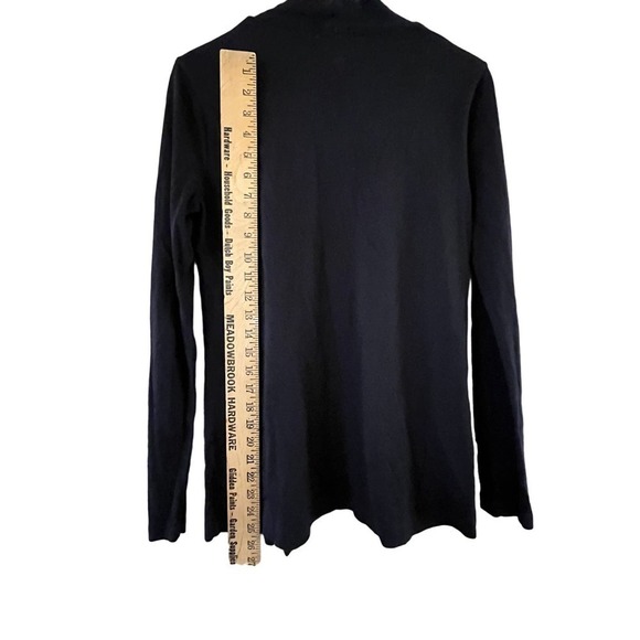 Women's J.Crew Black Open Front Cardigan over shirt. Size Small - Picture 6 of 7